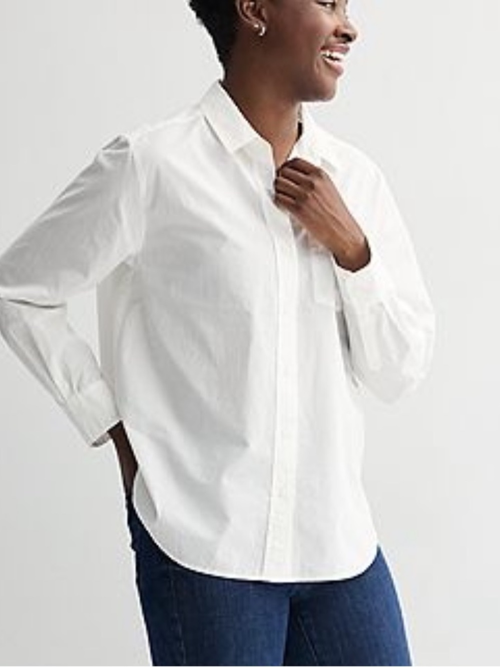 NWT Sonoma Goods For Life White Long Sleeve Collared Button Down Cotton Shirt 3X